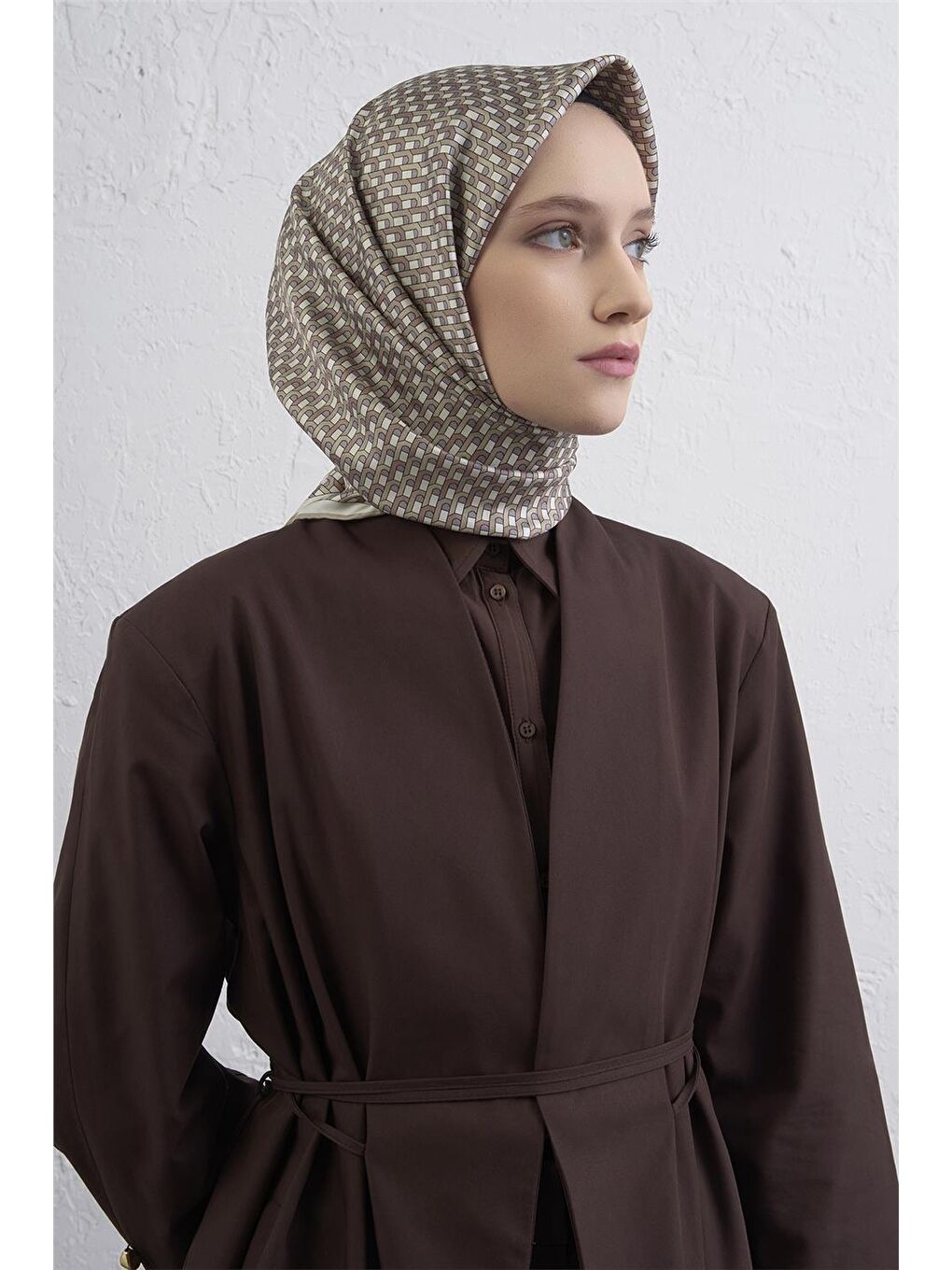 Bej Saf İpek Sura Eşarp 9417D 85-1