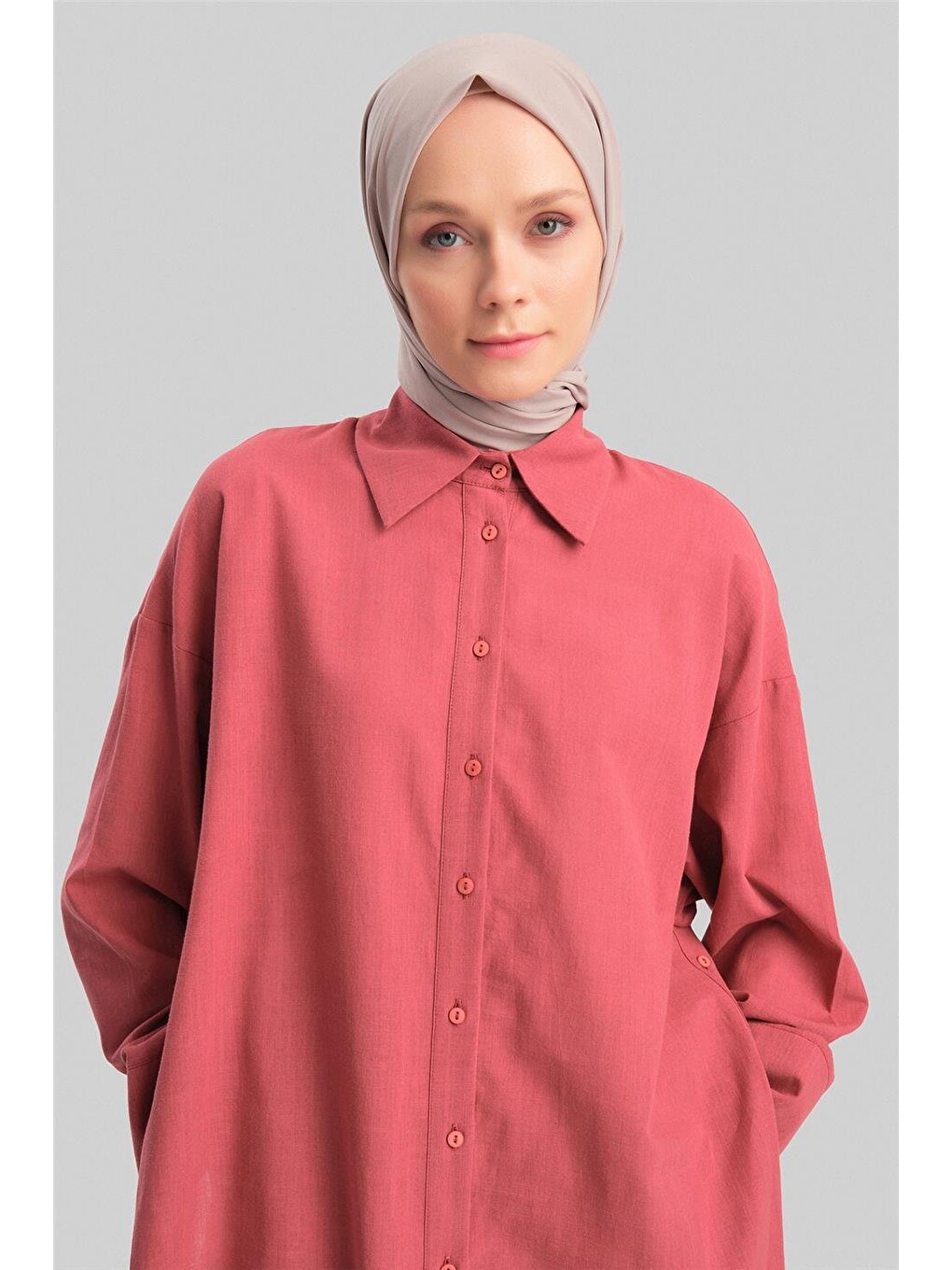 Pembe Tunik 24y4014 Vişne-3