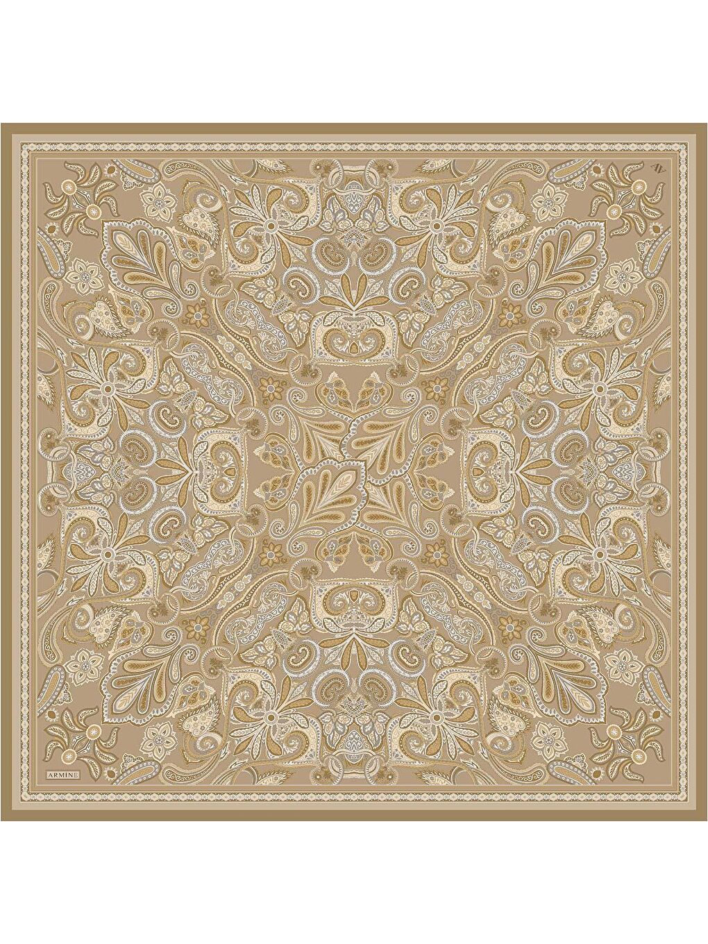 Sarı Saf İpek Sura Eşarp 9421D 05-3