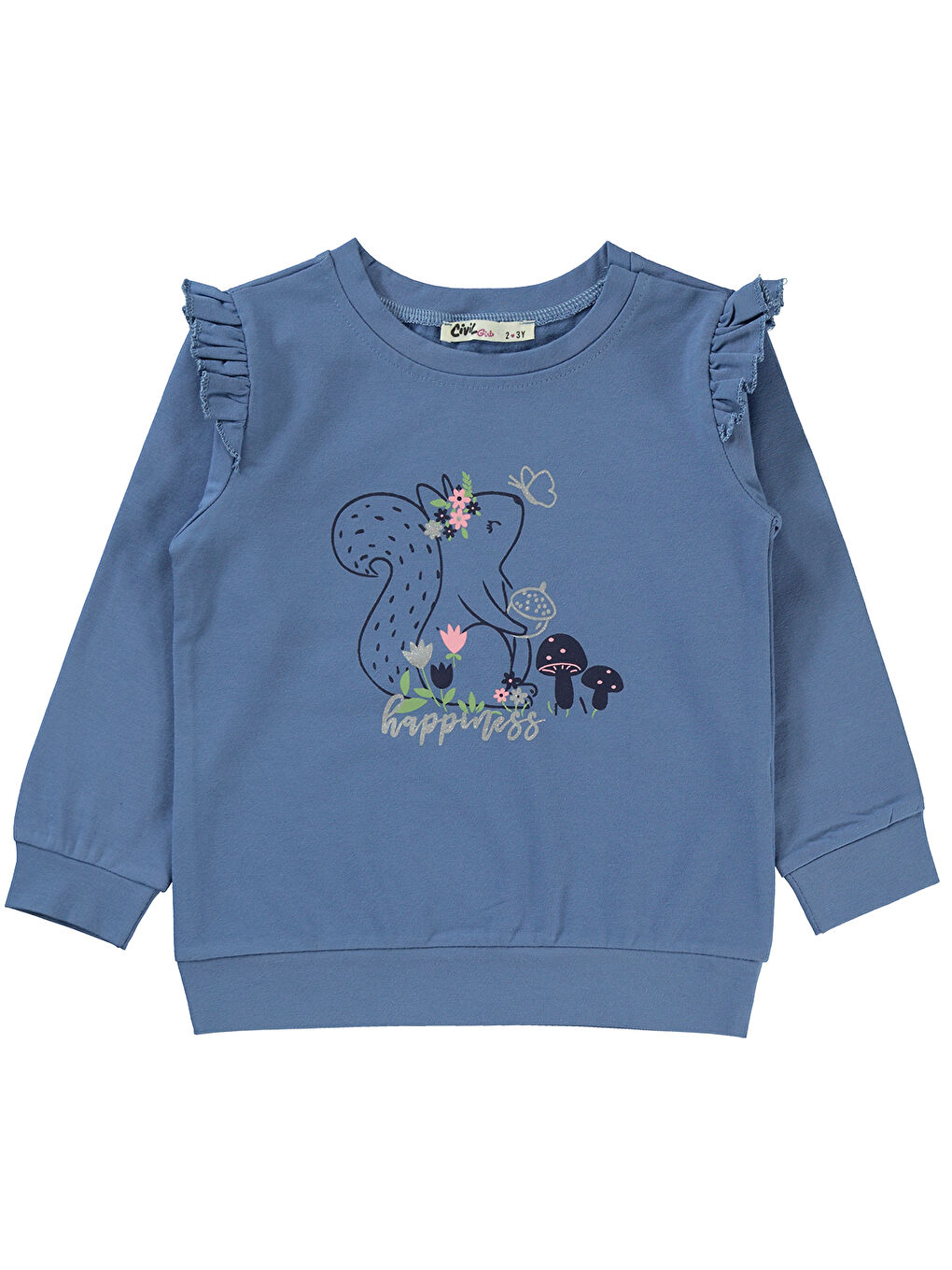 Civil İndigo Girls Kız Çocuk Sweatshirt 2-5 Yaş İndigo