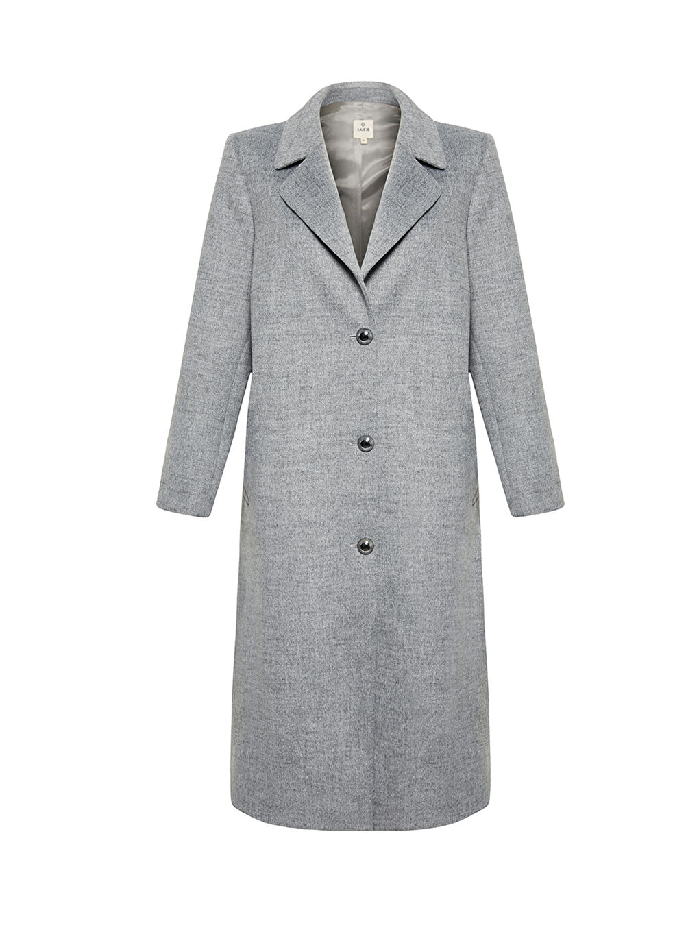 Gri 8582112 Kırlangıç Yaka Kaban