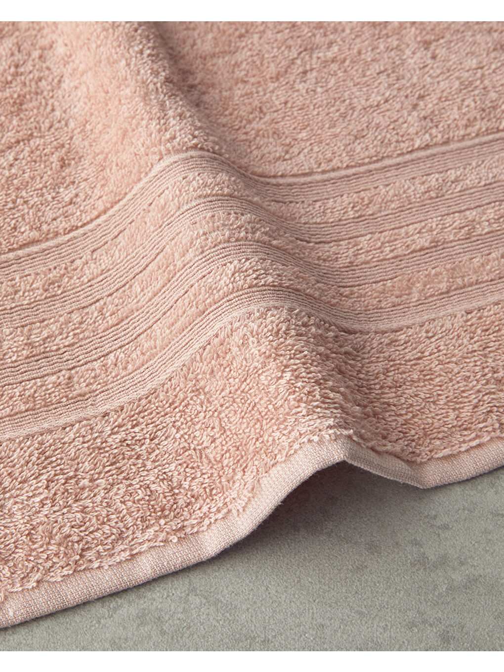 Pure Basic Pamuk Banyo Havlusu 100x150 cm Açık Pembe-1