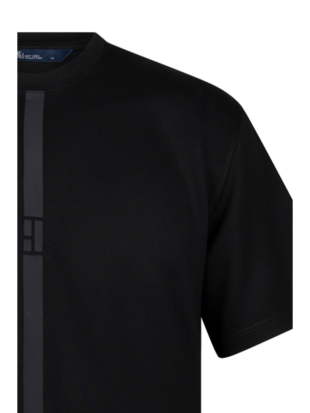 Siyah Regular Fit Bisiklet Yaka Pamuklu Basic Tişört-2