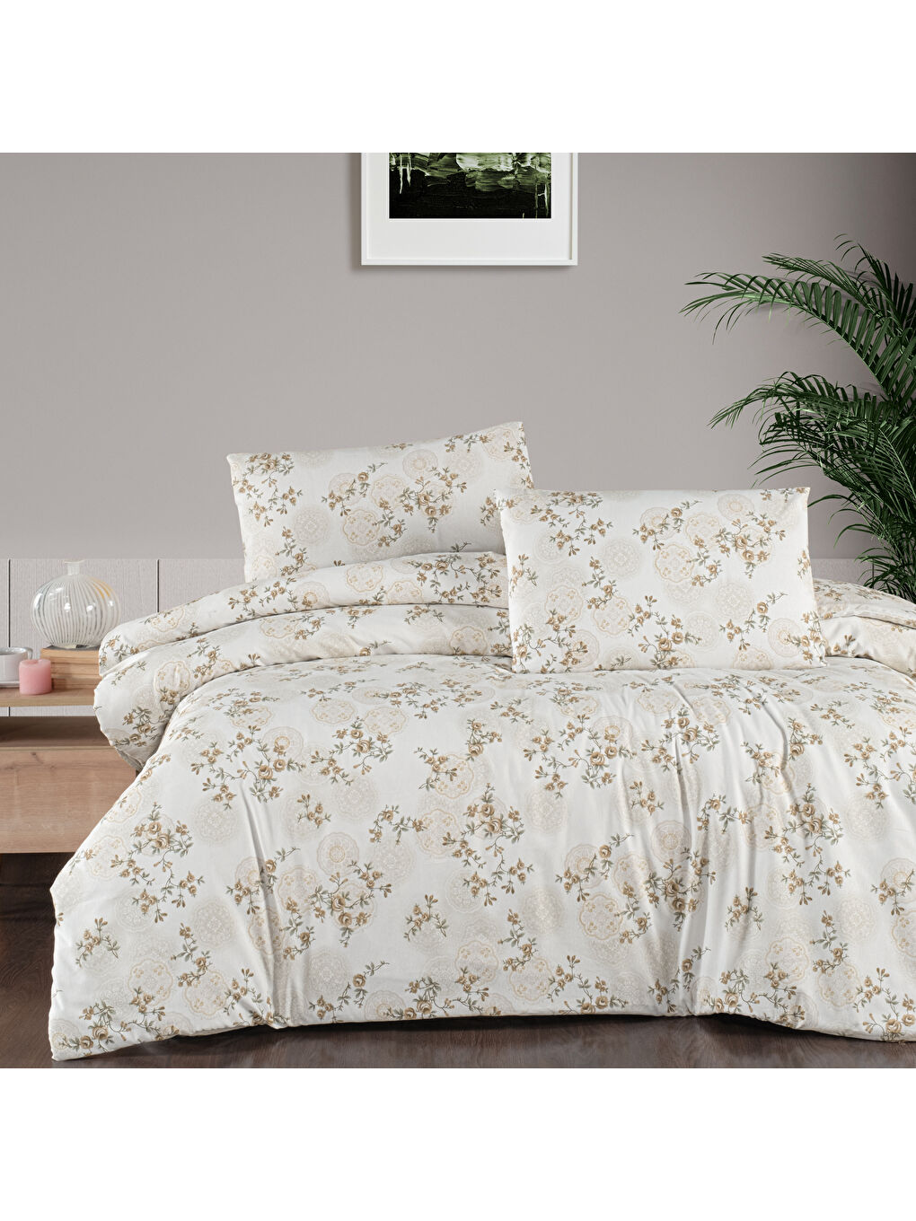 Beyaz Home Monza Çift Kişilik Nevresim Takımı-4 Parça