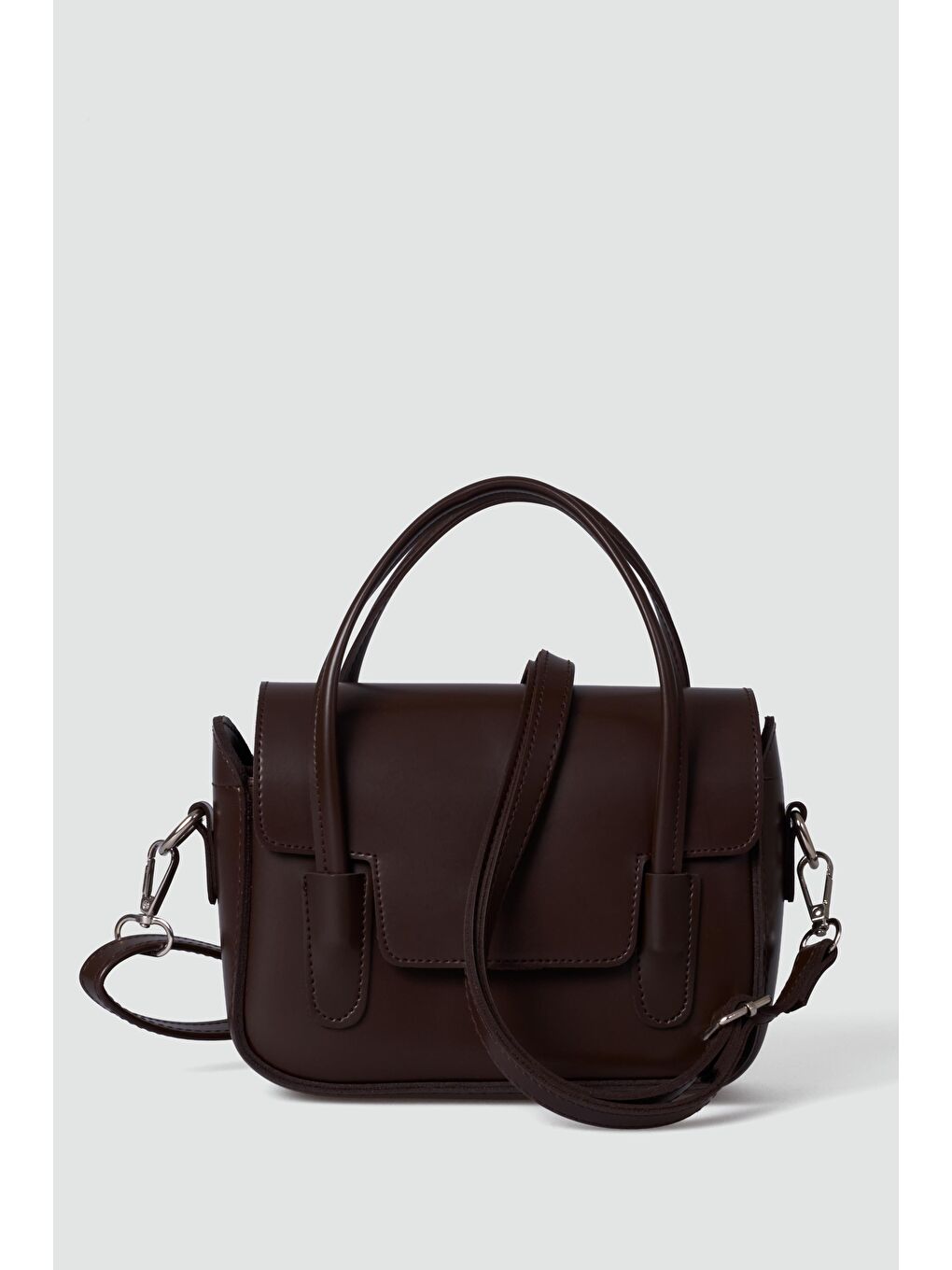 Kahverengi Dimple Retro El Ve Çapraz Çanta Kahve-1