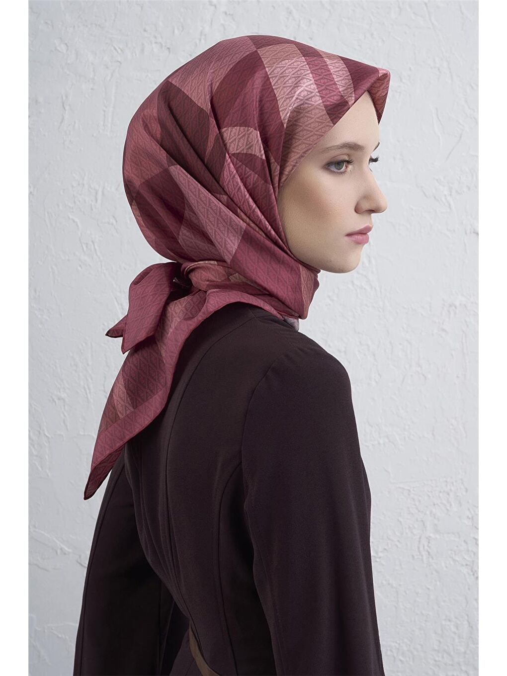 Pembe Saf İpek Sura Eşarp 9429D 07