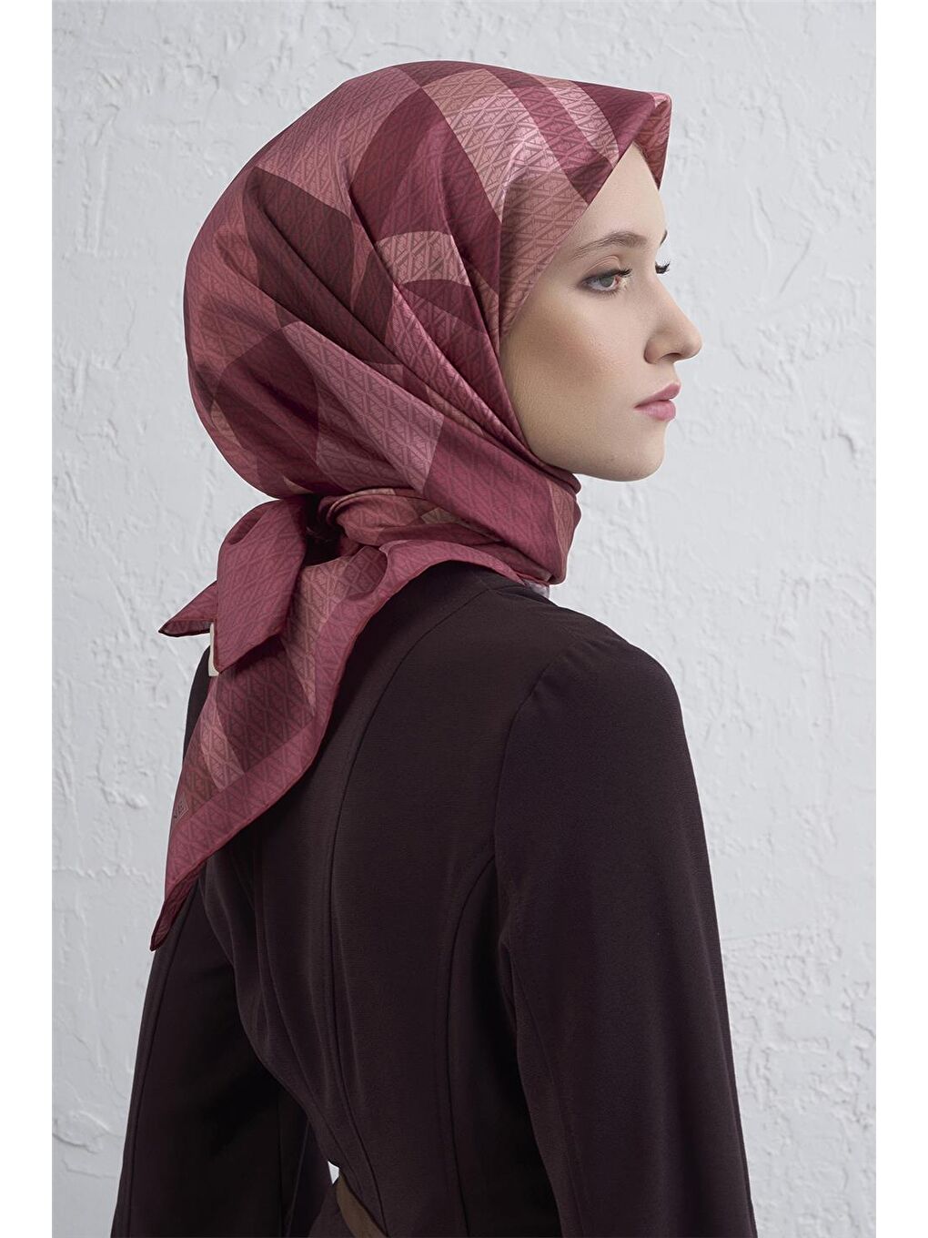 Pembe Saf İpek Sura Eşarp 9429D 07-2
