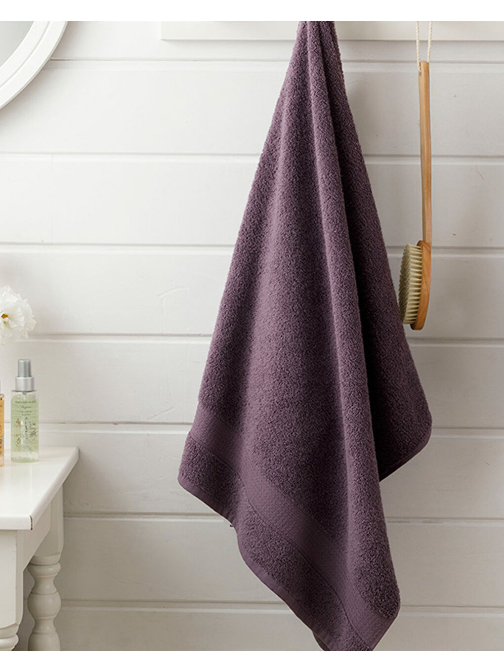Pure Basic Pamuklu Banyo Havlusu Koyu Mor