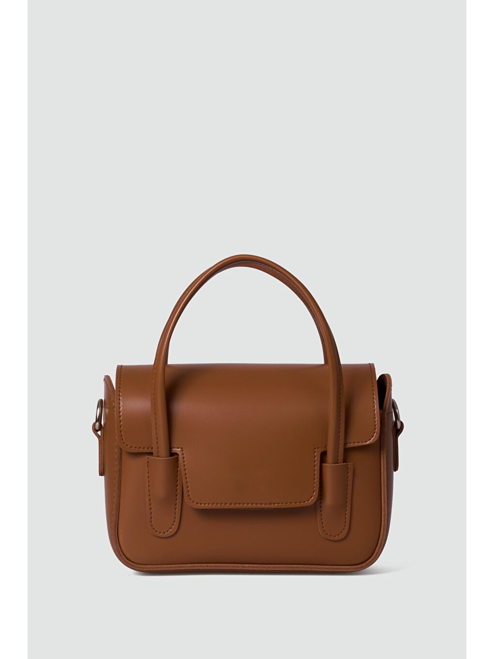 Kahverengi Dimple Retro El Ve Çapraz Çanta Taba