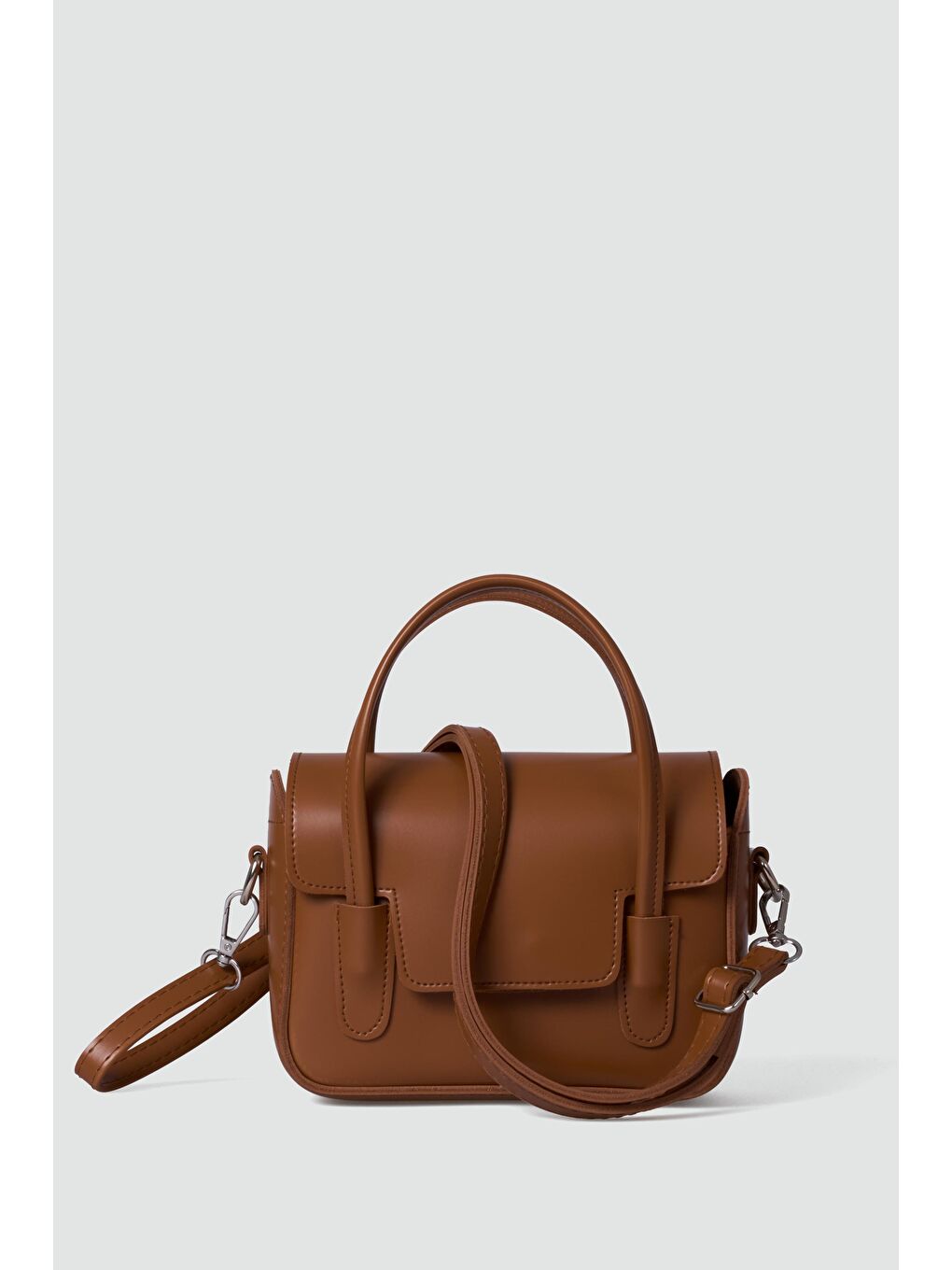 Kahverengi Dimple Retro El Ve Çapraz Çanta Taba-1
