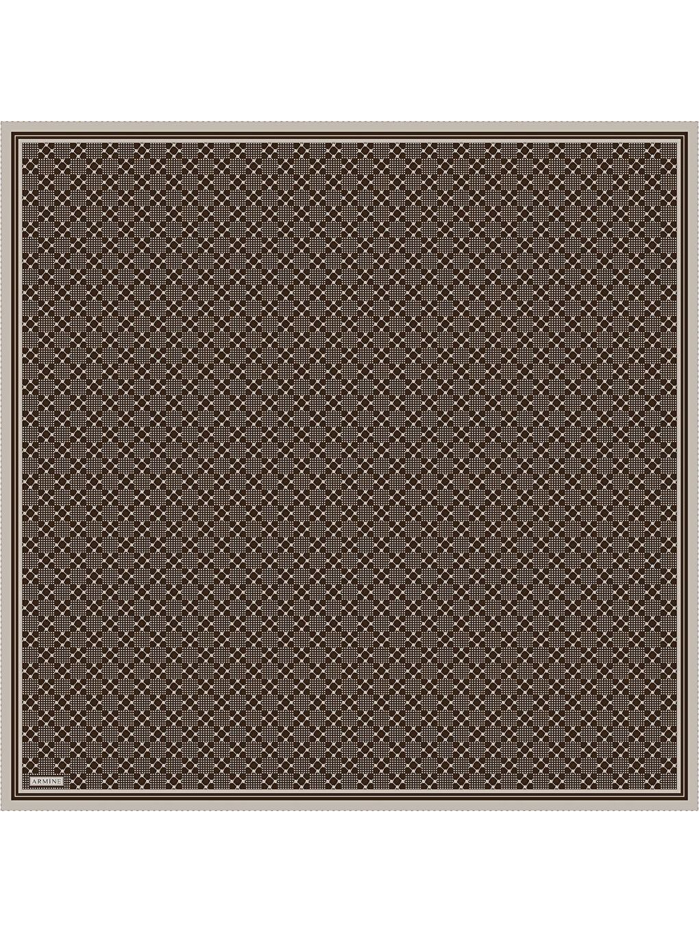 Kahverengi Saf İpek Sura Eşarp 9440D 59-3