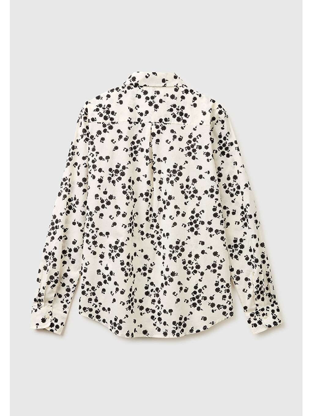 Kadın Haki %100 Pamuk Desenli  Regular Fit Gömlek-1