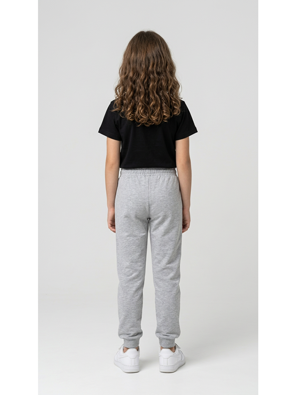 Siyah Basic Kısa Kol Kız Çocuk T-Shirt-3