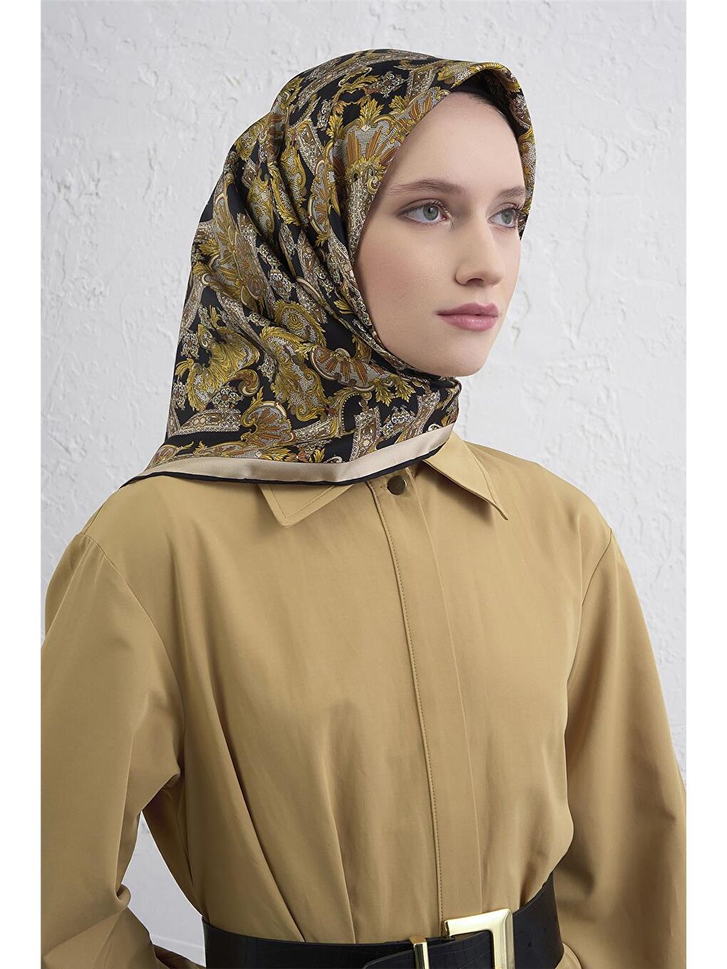 Karışık Saf İpek Sura Eşarp 9416D 34-1