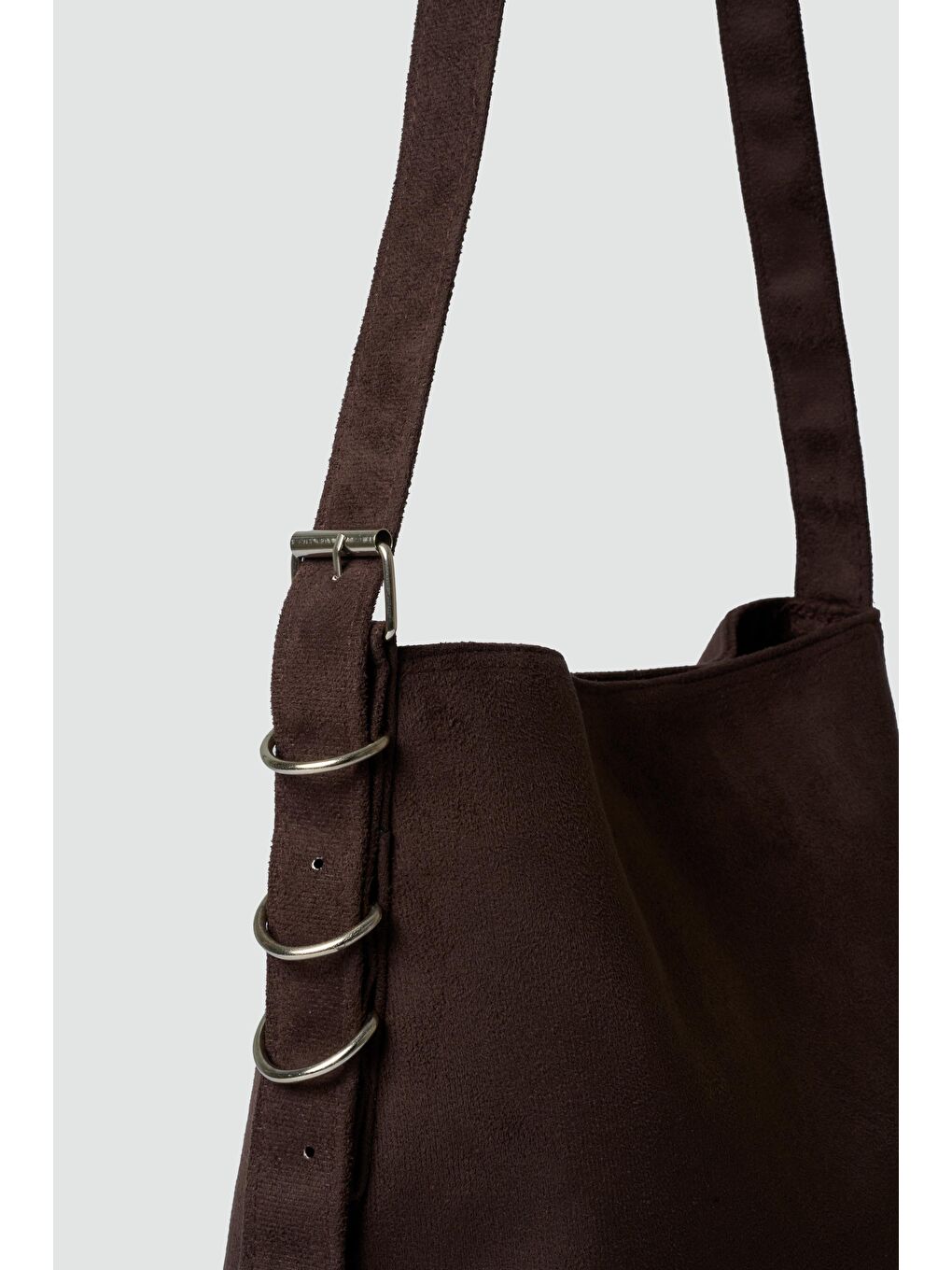 Kahverengi Vague Süet Omuz Çantası Kahve-2