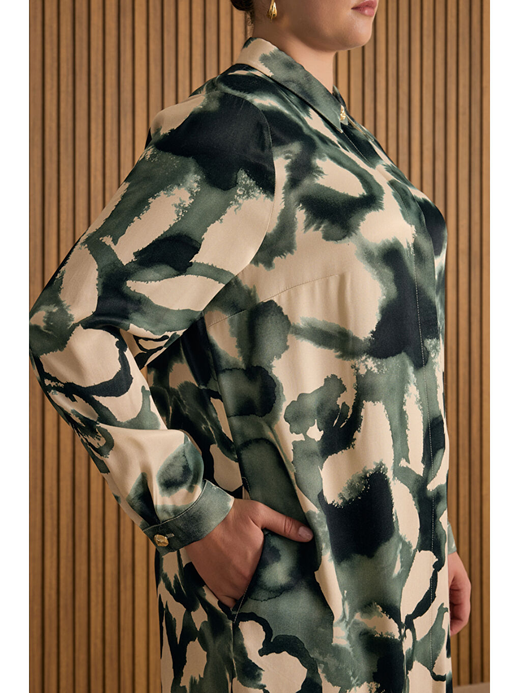 Yeşil Desenli Tunik-4