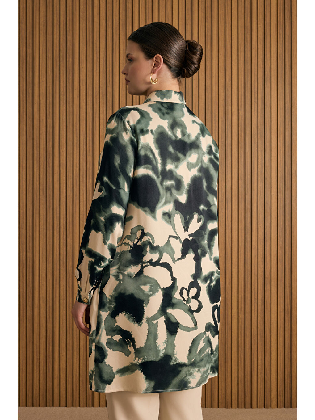 Yeşil Desenli Tunik-5