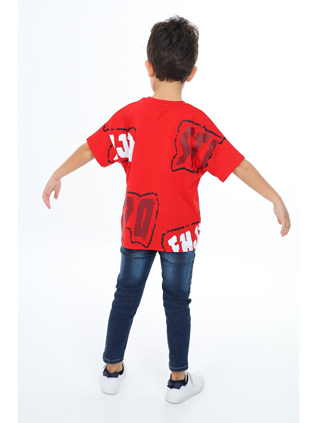 Kırmızı Erkek Çocuk Baskılı Tişört-2