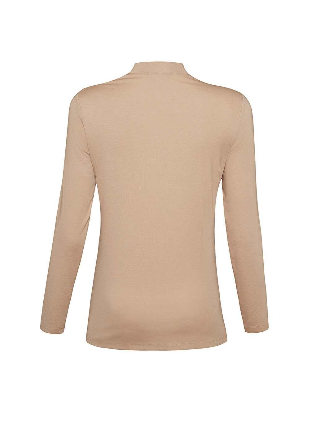Bej Örme Basic Bluz-2