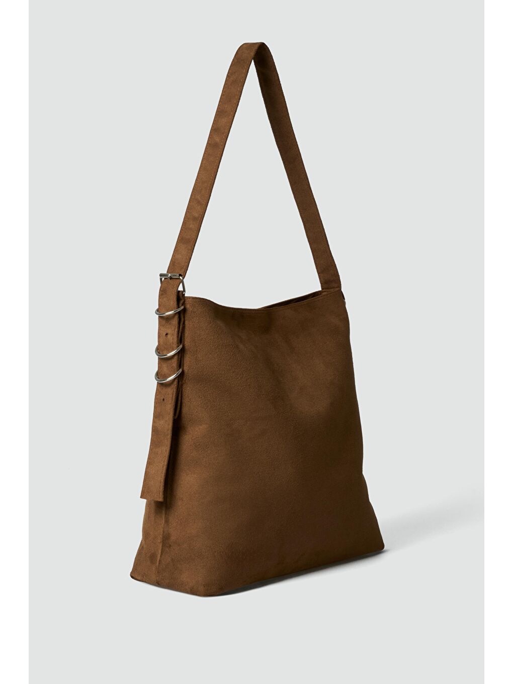 Kahverengi Vague Süet Omuz Çantası Taba-1