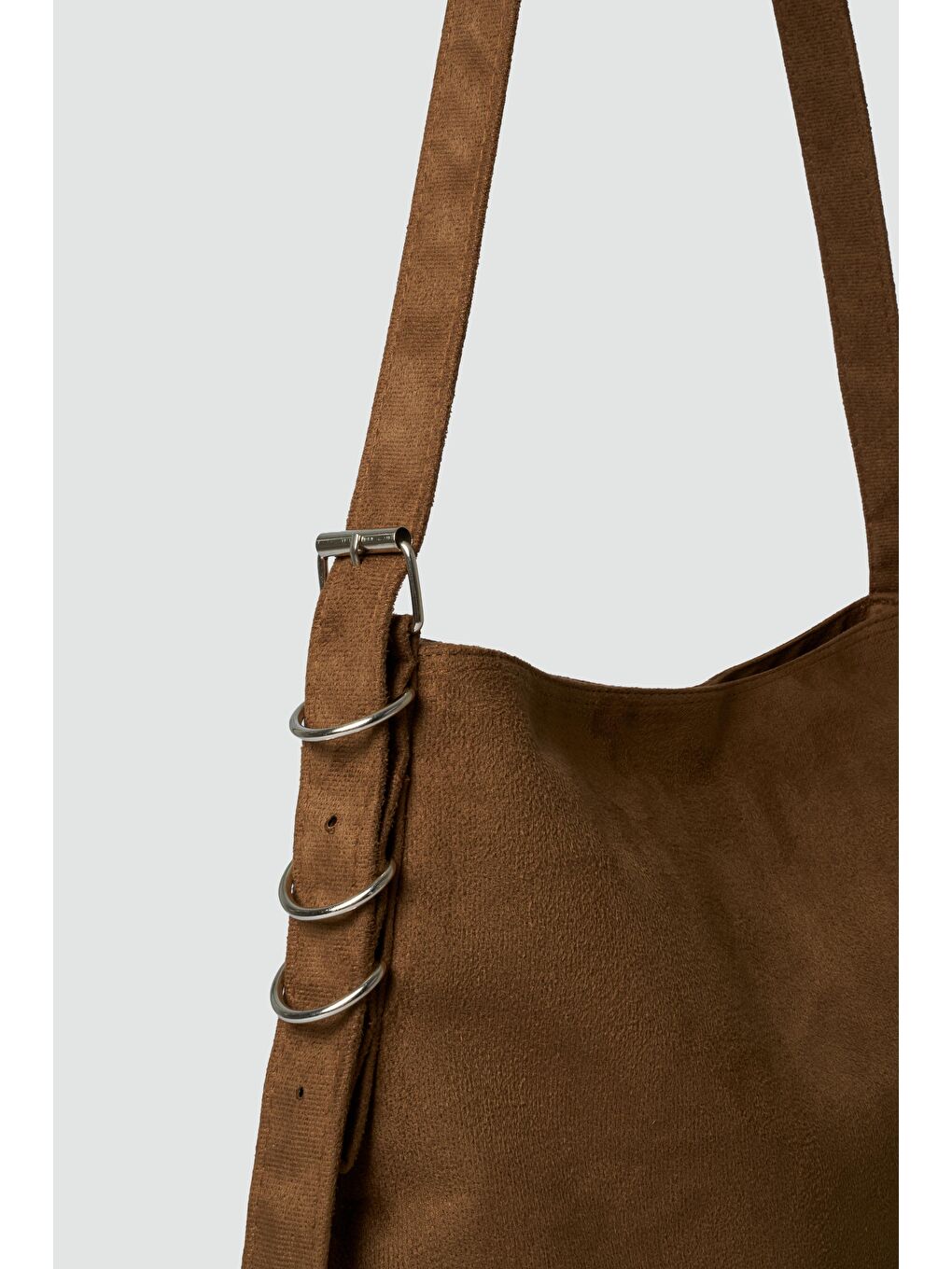 Kahverengi Vague Süet Omuz Çantası Taba-2