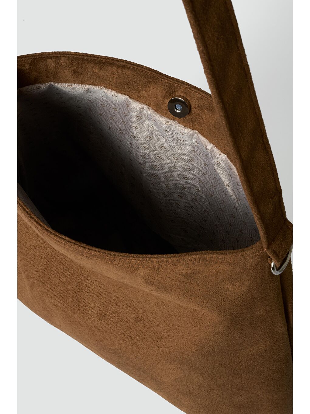 Kahverengi Vague Süet Omuz Çantası Taba-3