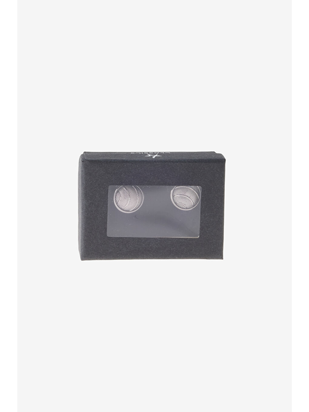 Gri Erkek Gümüş %100 Metal Kol Düğmesi-2