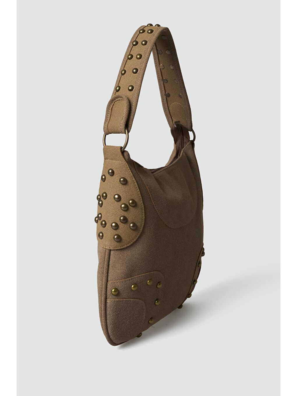 Bej Arlo Troklu Omuz Çantası Vizon-1