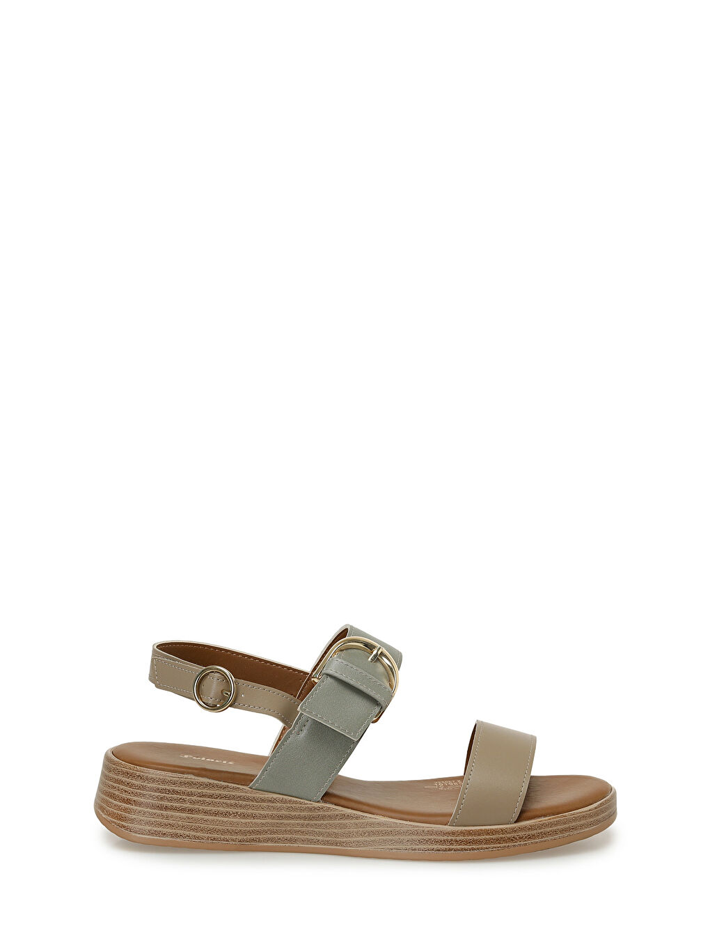 Yeşil 325067.Z 5FX Olive Kadın Dolgu Topuk Sandalet