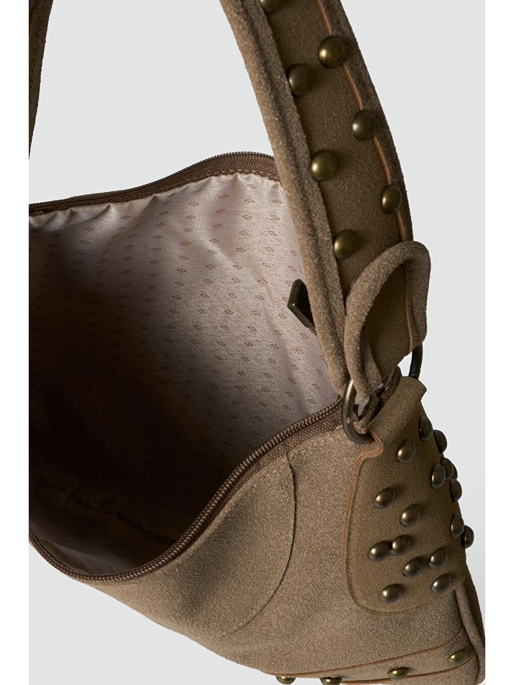 Bej Arlo Troklu Omuz Çantası Vizon-3