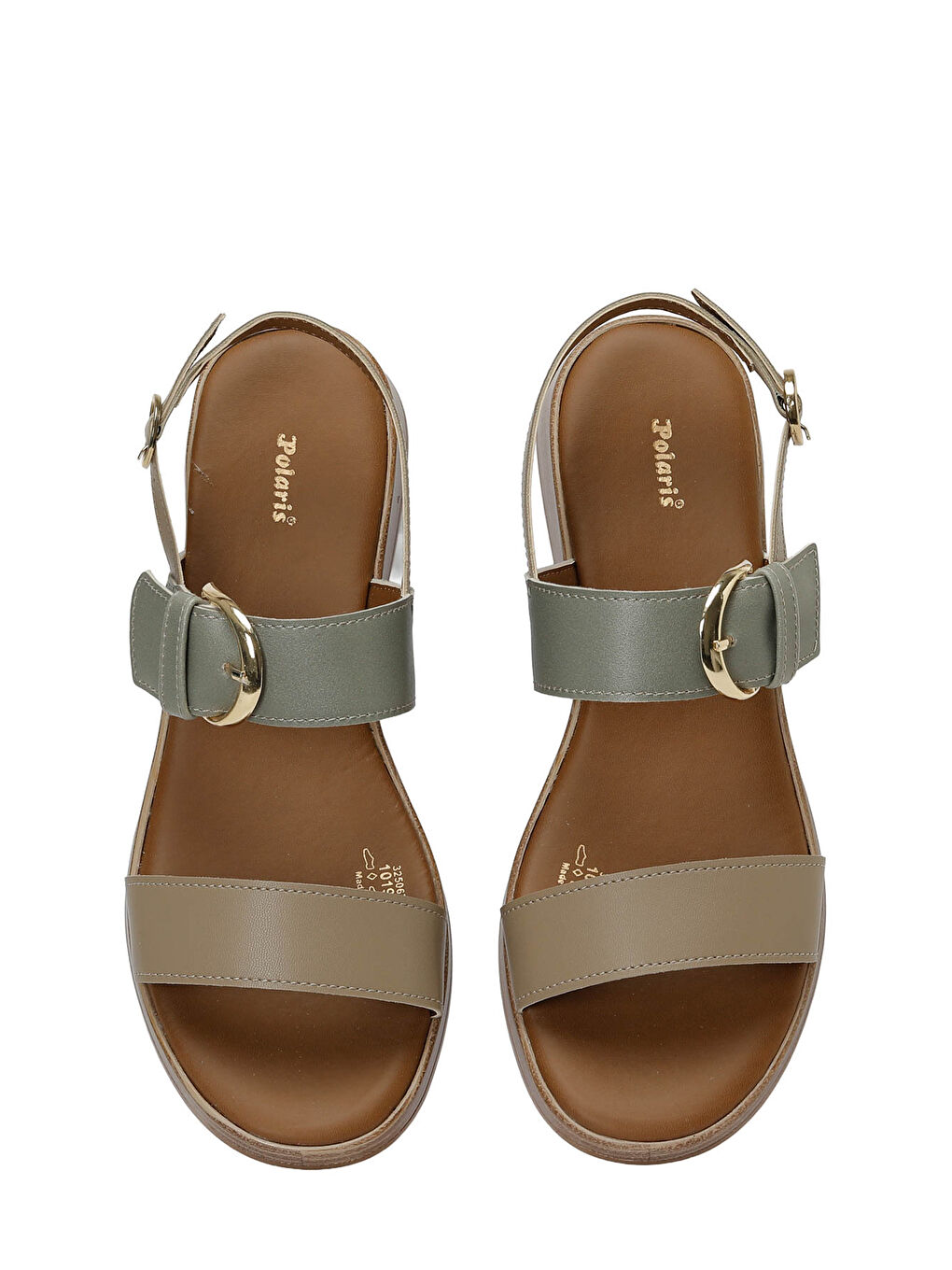 Yeşil 325067.Z 5FX Olive Kadın Dolgu Topuk Sandalet-3