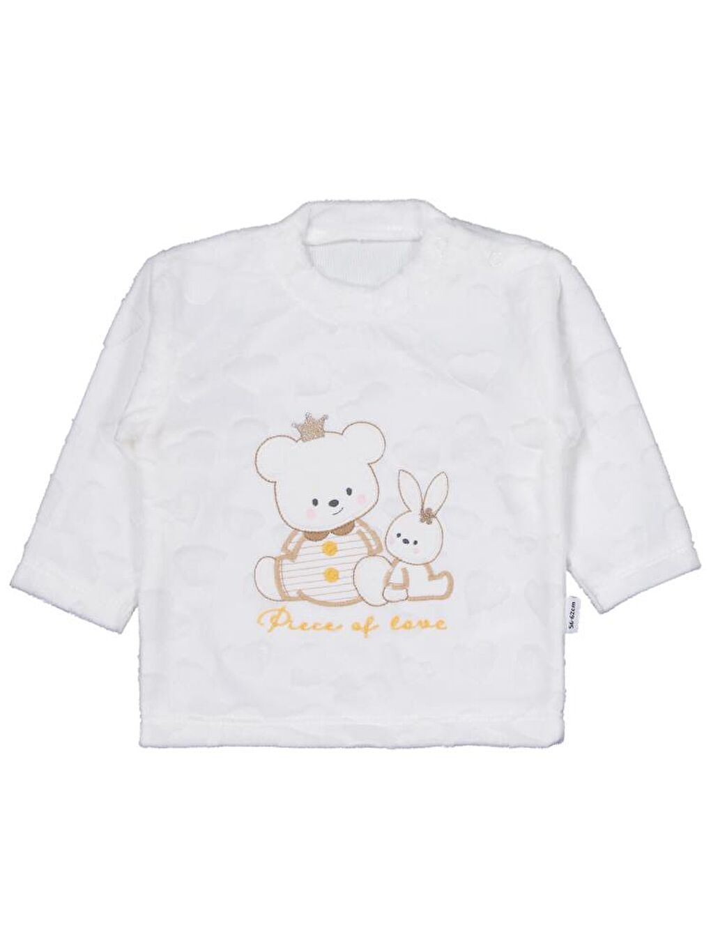 Kız Ayı Tavşan Nakış 2Li 1-6 Ay Takım - Ekru 1-3 Ay-2