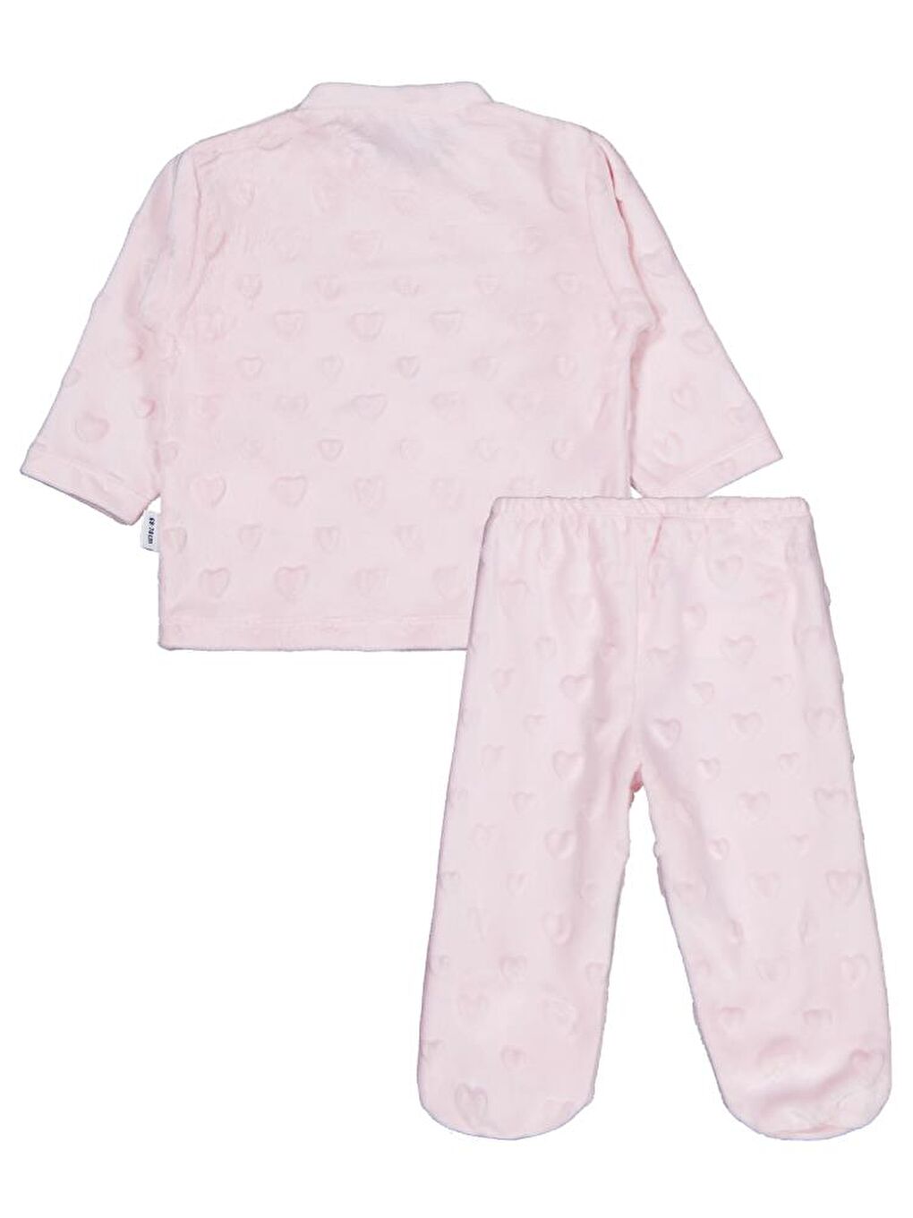 Kız Ayı Tavşan Nakış Patikli 2Li Pijama Takım 1-6 Ay - Pembe 6-9 Ay-1