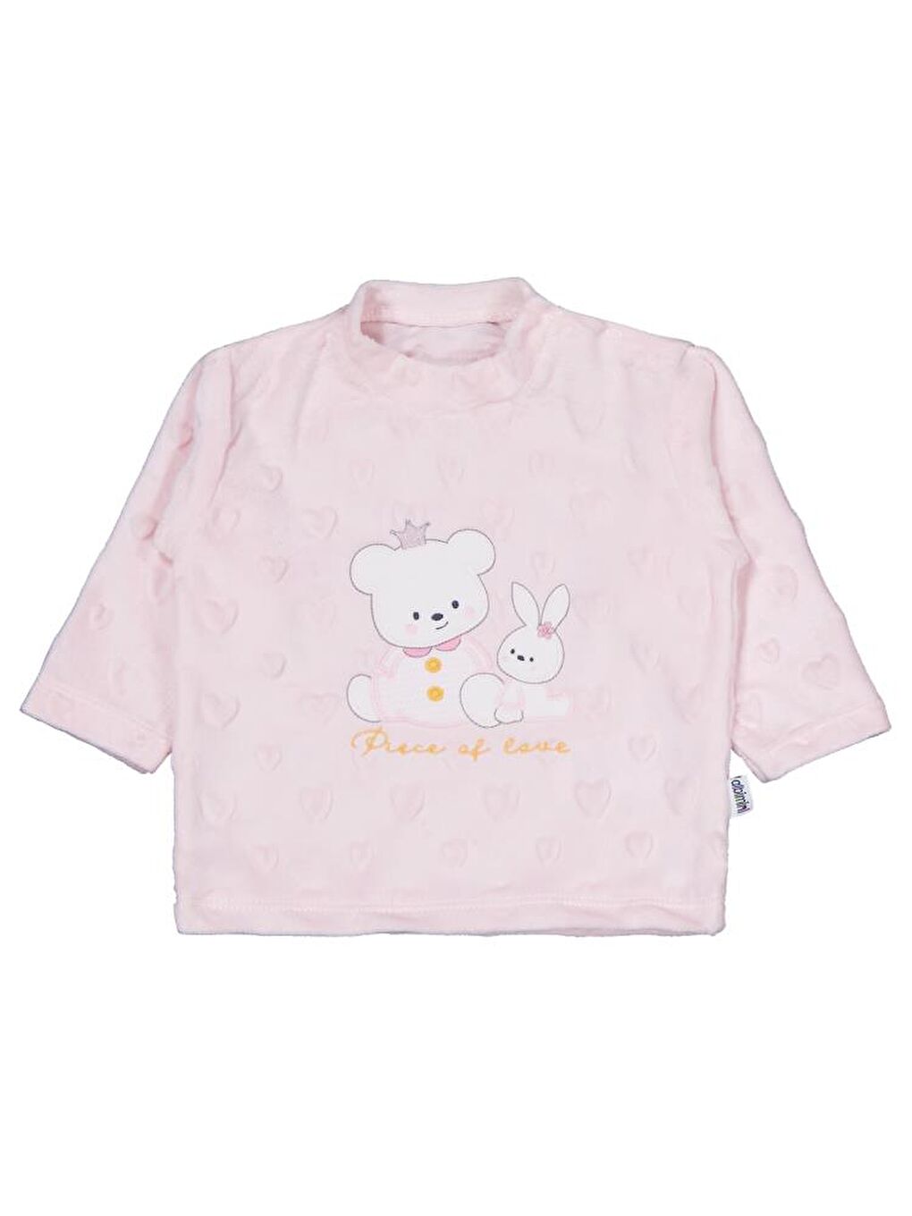 Kız Ayı Tavşan Nakış Patikli 2Li Pijama Takım 1-6 Ay - Pembe 6-9 Ay-2
