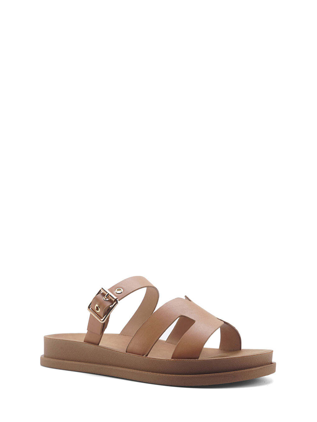 Kahverengi 407061.Z5FX Taba Kadın Terlik-1