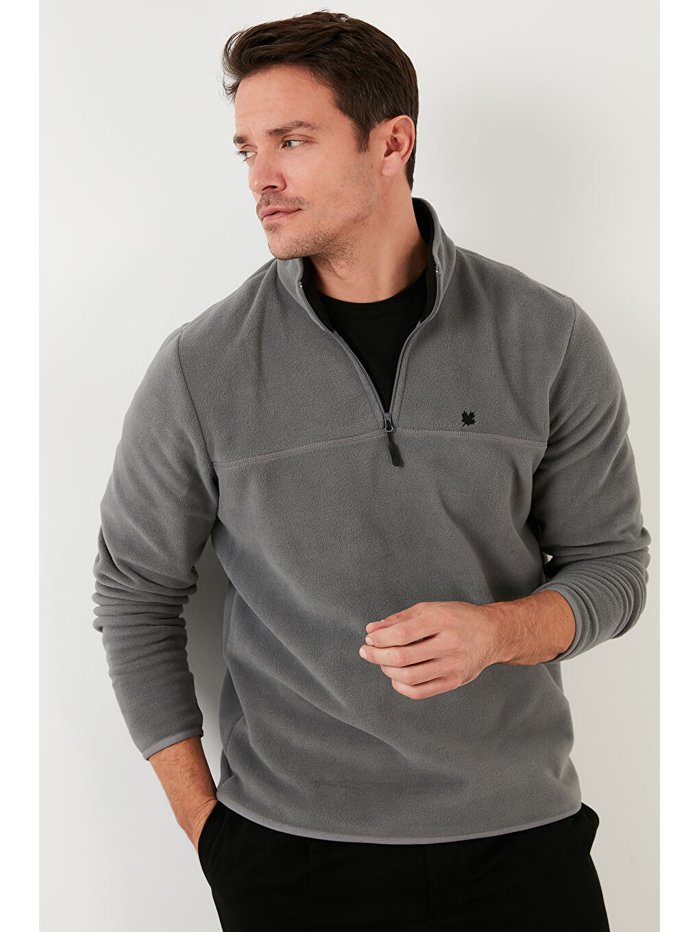 Gri Slim Fit Anti-Pilling Tüylenme Yapmayan Şardonlu Soğuk Geçirmez 2'li Paket Polar 5906001S2-1