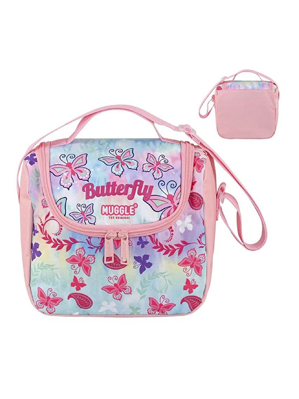 Butterfly Termoslu Beslenme Çantası Pembe (MU-9038)