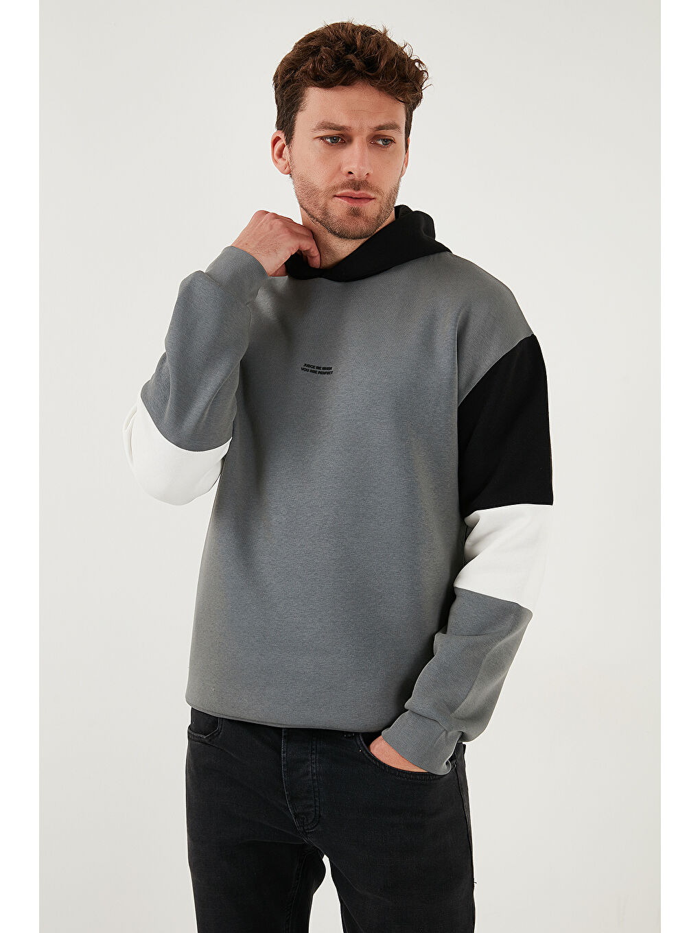 Lacivert Pamuklu Relaxed Fit Kapüşonlu İçi Tüylü Yumuşak Şardonlu 2' li Paket Sweat 5905299S2-2