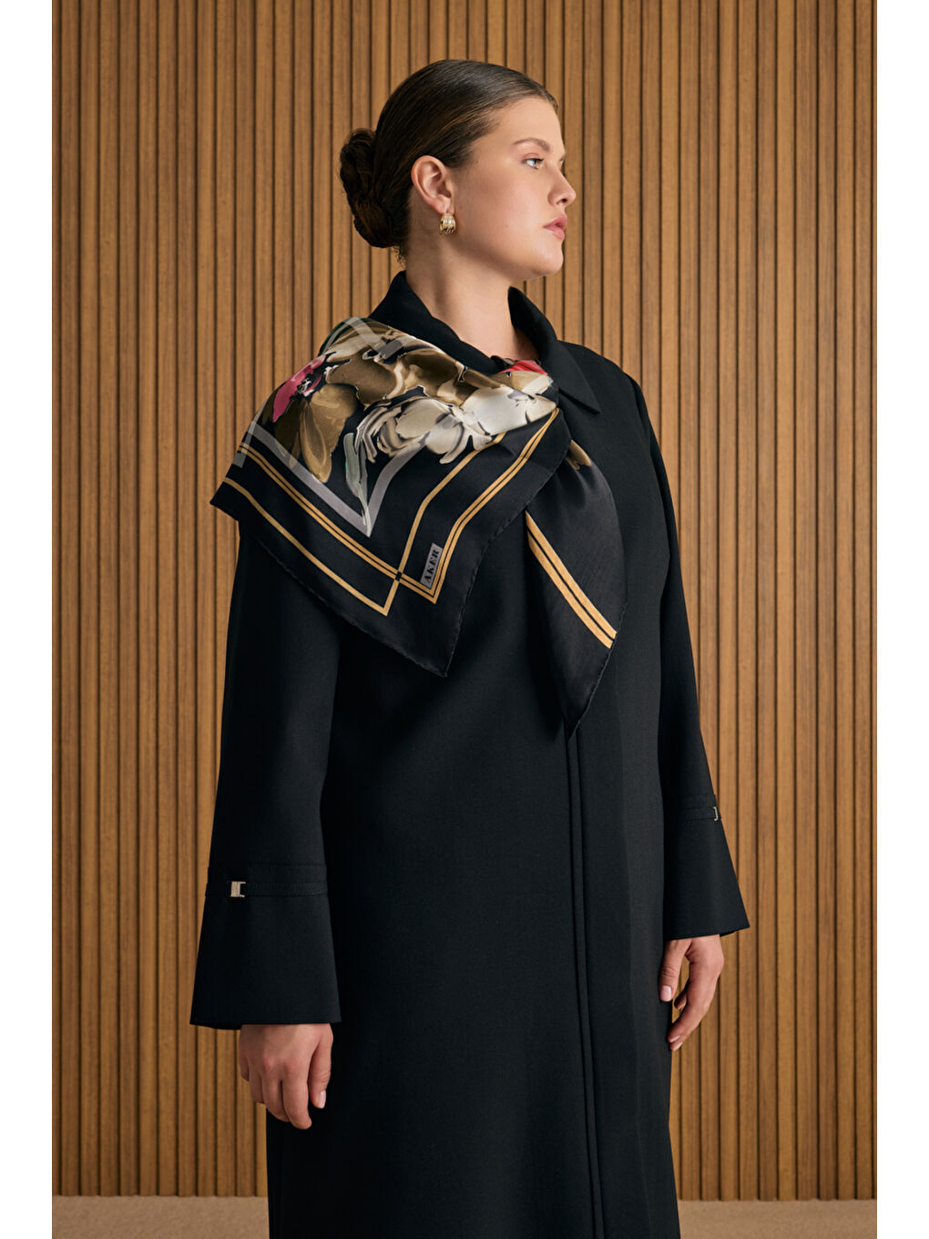 Siyah Dokuma Pardösü-3