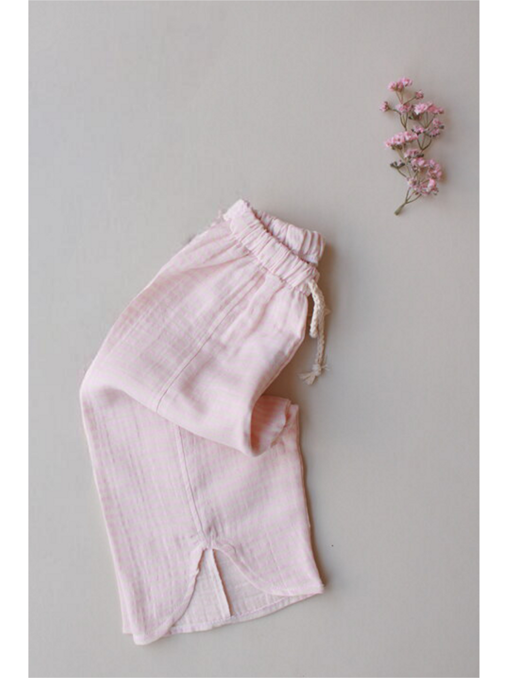 Pembe Pudra Paça Detaylı Pantolon