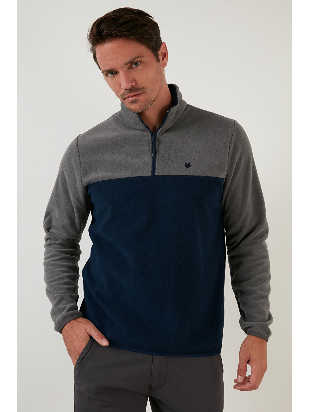 Siyah Regular Fit Anti-Pilling Tüylenme Yapmayan Dik Yaka Şardonlu 2'li Paket Polar 5906016S2-1