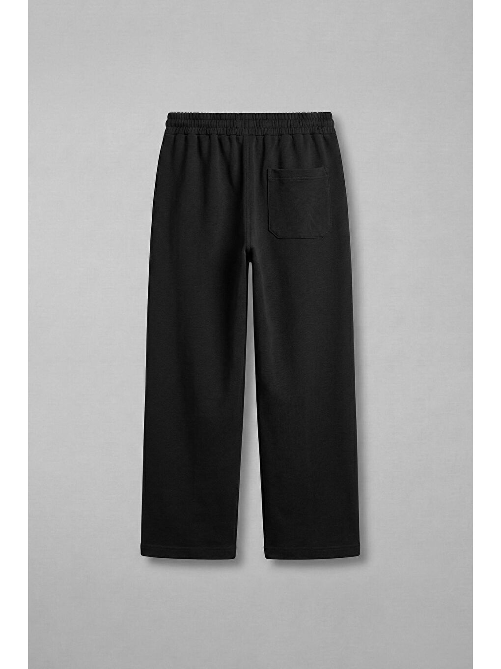 Erkek Şeritli Etnik Desenli Rahat Baggy Fit Eşofman Siyah-1