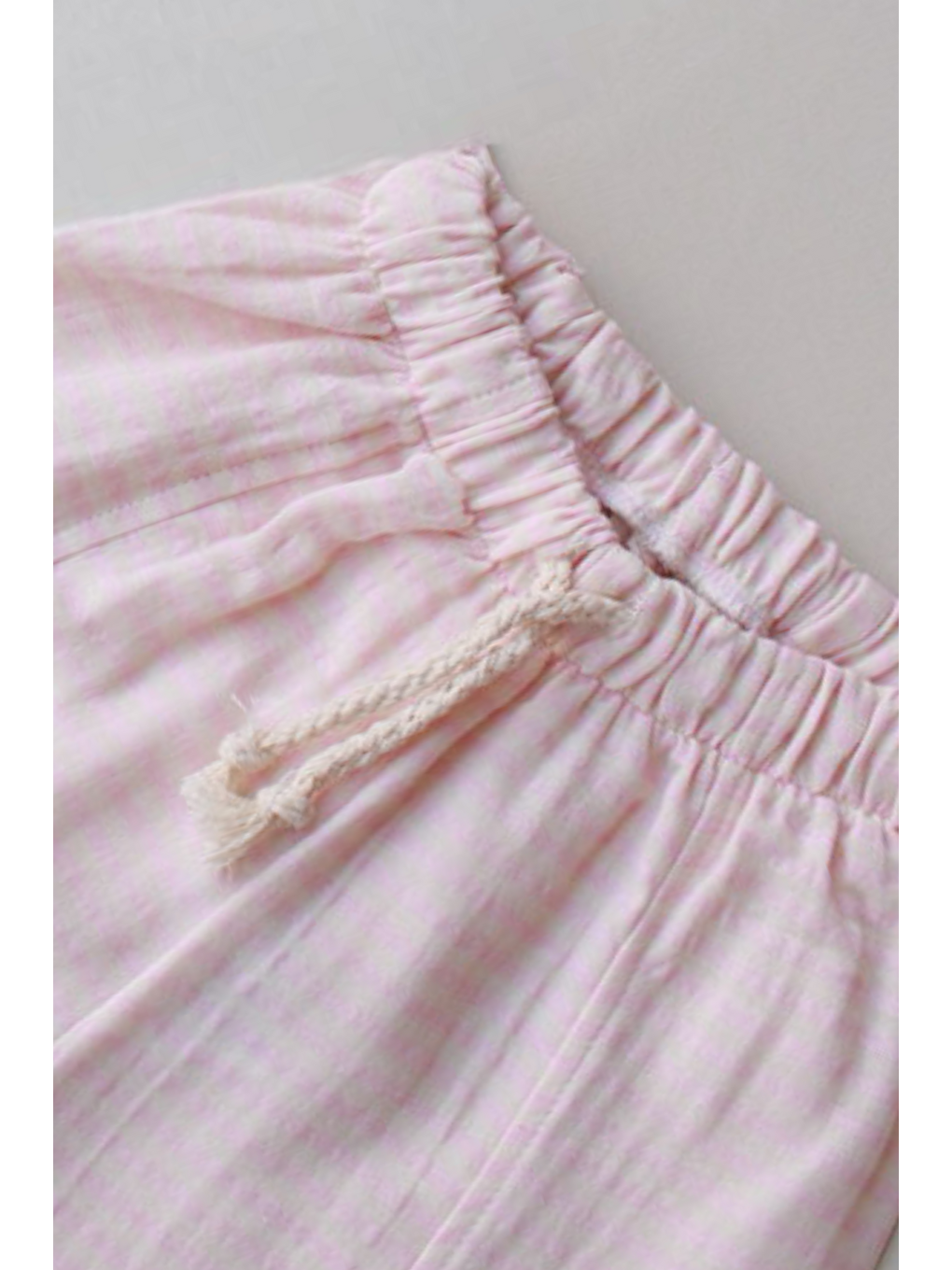 Pembe Pudra Paça Detaylı Pantolon-4