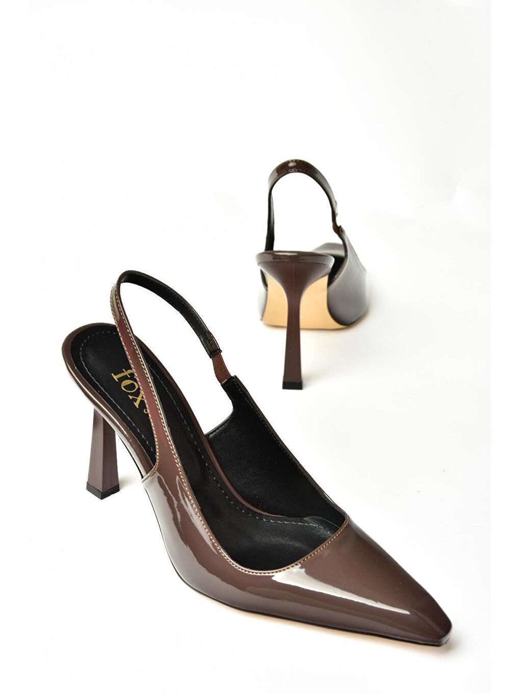 S7520634 Kahverengi Kadın Topuklu Ayakkabı-1