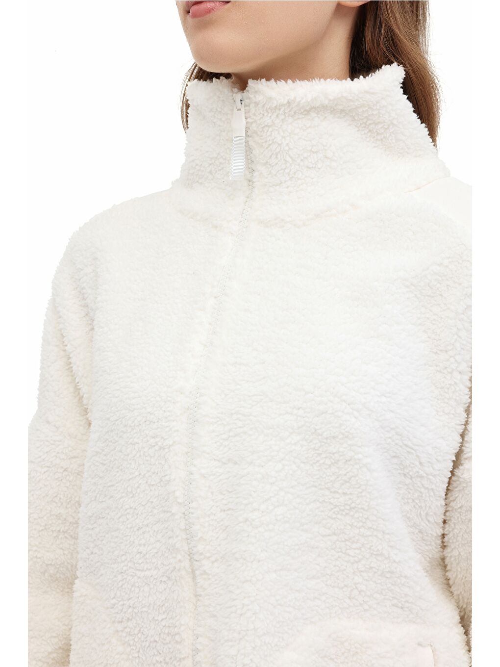 Bej WL CHEN 6GF749 5PR Ekru Kadın Mont-3