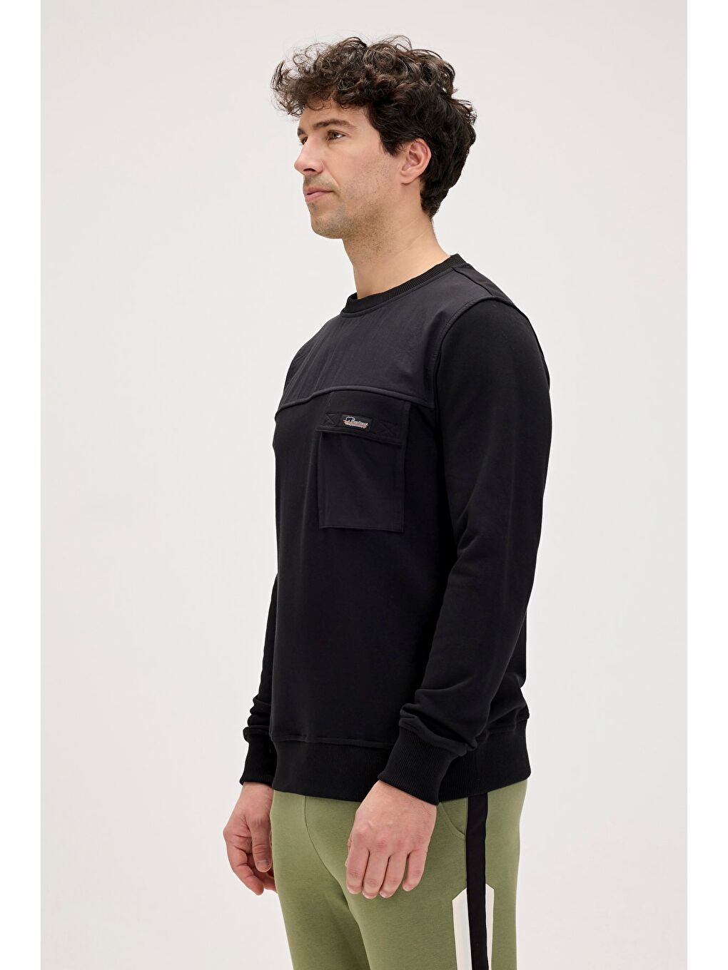 Re-Beverly Siyah Erkek Sweatshirt-1