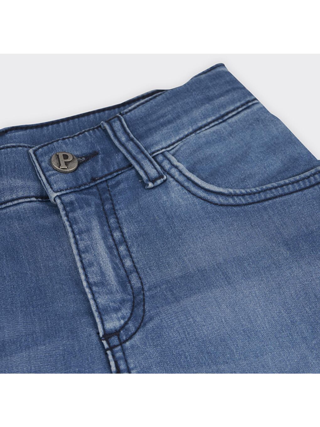 Panço Lacivert Erkek Çocuk  Yıkamalı Denim Şort - 4