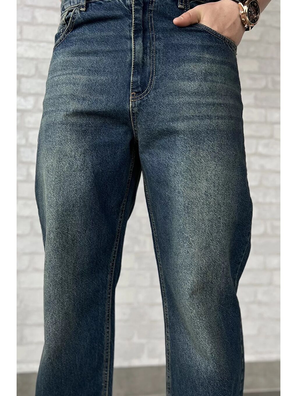 Mavi Erkek Baggy Jean Pantolon-3