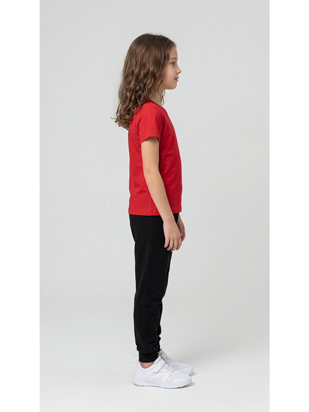 Kırmızı Basic Kısa Kol Kız Çocuk T-Shirt-2