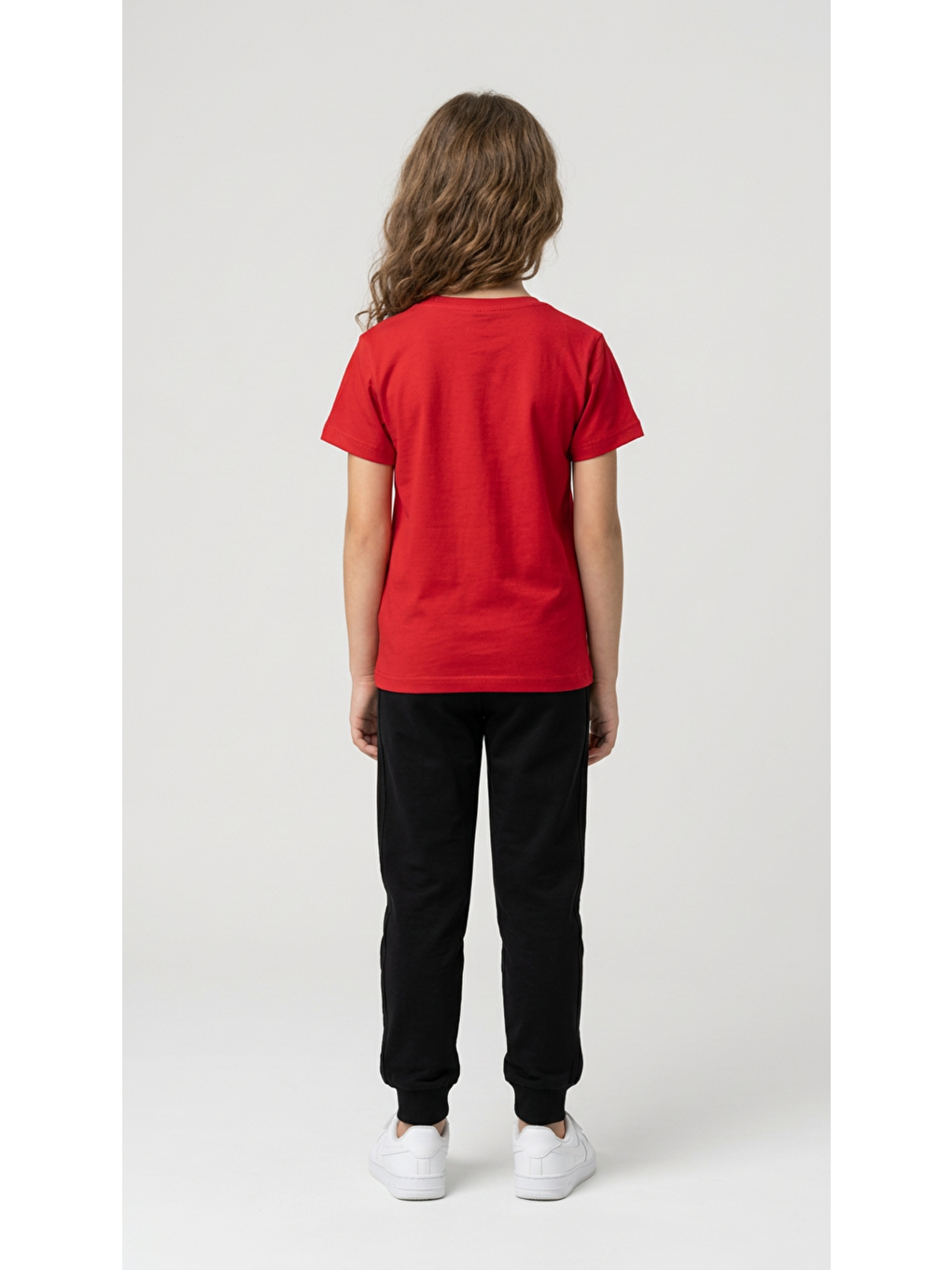 Kırmızı Basic Kısa Kol Kız Çocuk T-Shirt-3